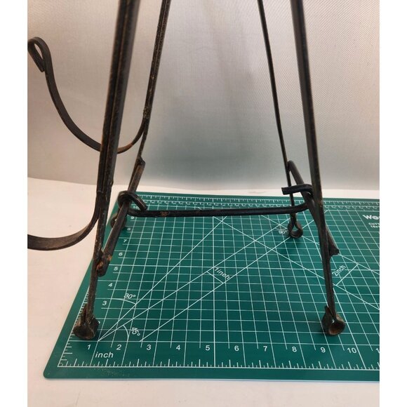 Black Wrought Iron Stand Adjustable Display Easel Holder Rustic Vintage Style - Picture 10 of 15